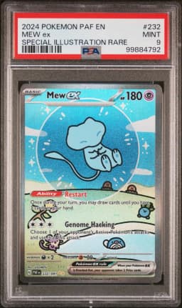 2024 #232 Mew EX PSA 9 Paf EN-Paldean Fates