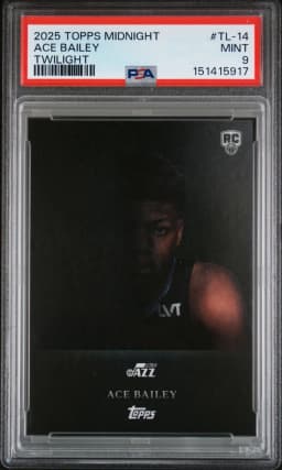 2025 #TL-14 Ace Bailey PSA 9 Topps Midnight Twilight