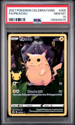 2021 #005 Full Art/Pikachu PSA 10 Celebrations