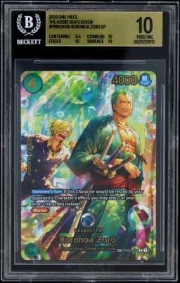 2026 #PRB02006 Roronoa Zoro SP BGS 10 One Piece Card Game The Azure Sea's Seven