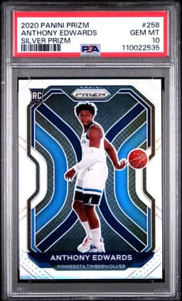2020 #258 Anthony Edwards PSA 10 Panini Prizm