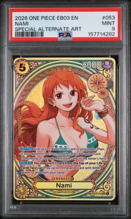 2026 #053 Nami PSA 9 One Piece EB03-Extra Booster -One Piece Heroines Edition-