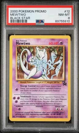 2000 #12 Mewtwo PSA 8 Promo Black Star