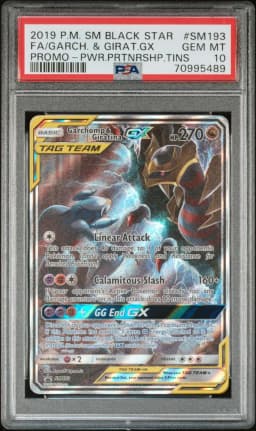2019 #SM193 Full Art/Garchomp & Giratina GX PSA 10 SM Black Star Promo