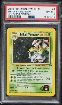 2000 #4 Erika's Venusaur PSA 8 Gym Challenge Pokemon