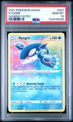 2021 #021 Kyogre PSA 10 Sword & Shield Shining Fates
