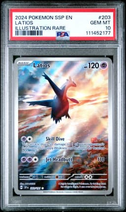 2024 #203 Latios PSA 10 Ssp EN-Surging Sparks Pokemon
