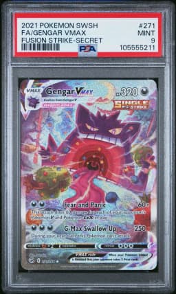 2021 #271 Full Art/Gengar Vmax PSA 9 Sword & Shield Fusion Strike