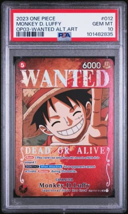 2023 #012 Monkey D. Luffy PSA 10 One Piece OP03-Pillars of Strength