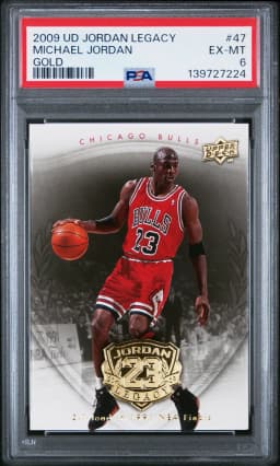 2009 #47 Michael Jordan PSA 6 Upper Deck Jordan Legacy Gold