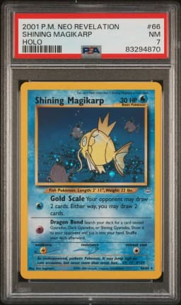 2001 #66 Shining Magikarp-Holo PSA 7 Neo Revelation