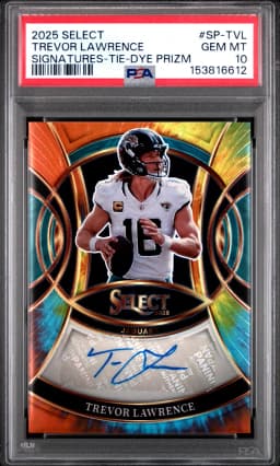 2025 #SP-TVL Trevor Lawrence PSA 10 Panini Select Signatures