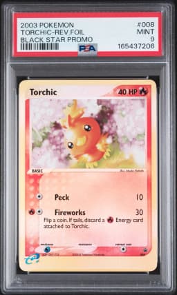 2003 #008 Torchic-Reverse Foil PSA 9 Black Star Promo