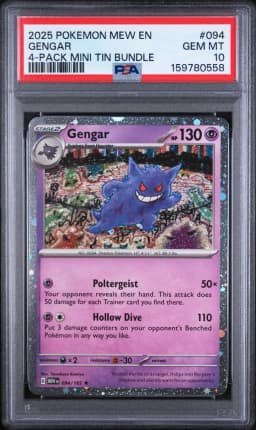 2025 #094 Gengar PSA 10 Mew EN-151
