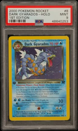 2000 #8 Dark Gyarados-Holo 1st Edition PSA 9 Rocket