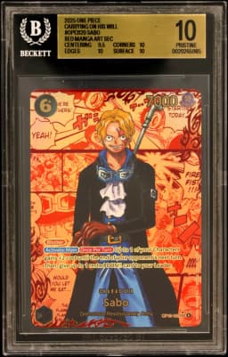 2025 #OP13120 Sabo RED MANGA ART SEC BGS 10 One Piece Card Game Carrying on His Will