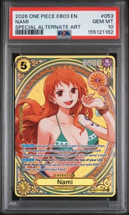 2026 #053 Nami PSA 10 One Piece EB03-Extra Booster -One Piece Heroines Edition-