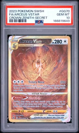 2023 #GG70 Full Art/Arceus Vstar PSA 10 Sword and Shield Crown Zenith