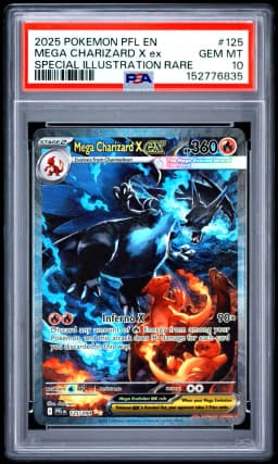2025 #125 Mega Charizard X EX PSA 10 Pfl EN-Phantasmal Flames