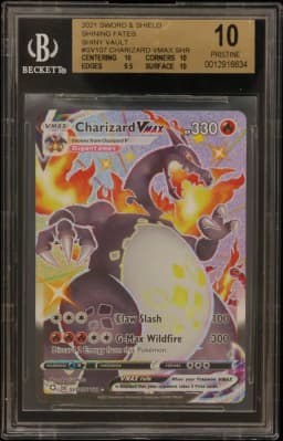 2021 #SV107 Charizard VMAX SHR BGS Sword and Shield Shining Fates Shiny Vault