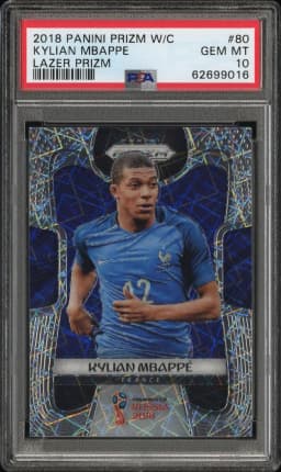 2018 #80 Kylian Mbappe PSA 10 Panini Prizm World Cup