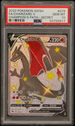 2020 #079 Full Art/Charizard V PSA 10 Sword & Shield Champion's Path
