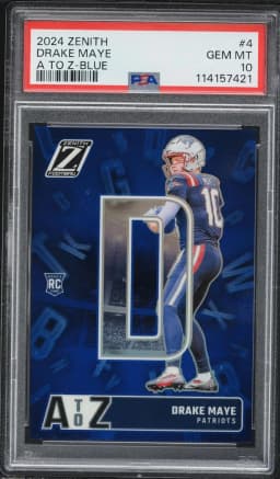 2024 #4 Drake Maye PSA 10 Panini Zenith A to Z Football