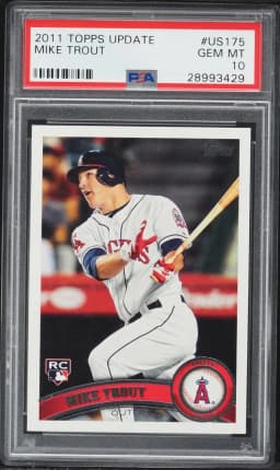 2011 #US175 Mike Trout PSA 10 Topps Update Baseball