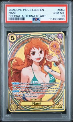 2026 #053 Nami PSA 10 One Piece EB03-Extra Booster -One Piece Heroines Edition-