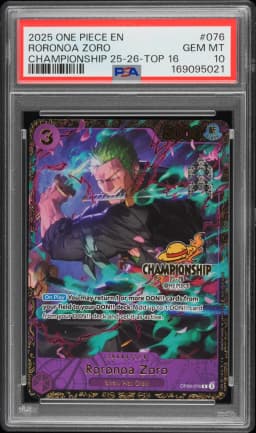 2025 #076 Roronoa Zoro PSA 10 One Piece Promos