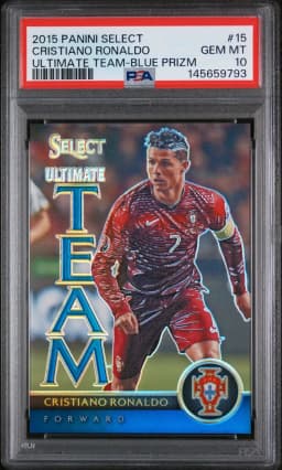 2015 #15 Cristiano Ronaldo PSA 10 Panini Select Ultimate Team