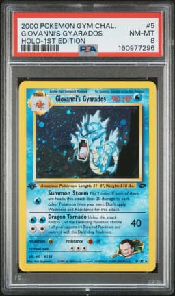2000 #5 Giovanni's Gyarados PSA 8 Gym Challenge