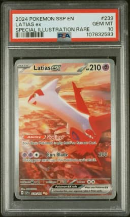 2024 #239 Latias EX PSA 10 Ssp EN-Surging Sparks Pokemon