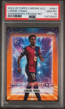 2024 #WK1 Lamine Yamal PSA 10 Topps Chrome UEFA Club Competitions Wonderkids