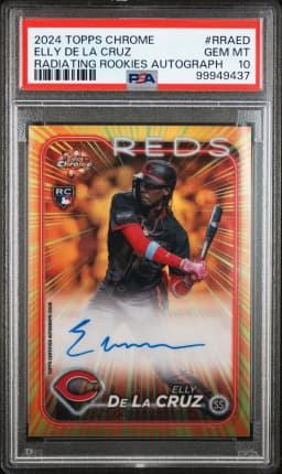 2024 #RRAED Elly de La Cruz PSA 10 Topps Chrome Radiating Rookies Autographs