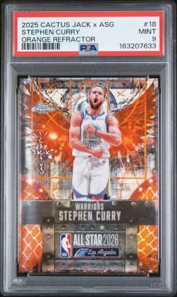 2025 #18 Stephen Curry PSA 9 Topps Chrome Cactus Jack X NBA All-Star Game