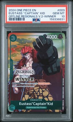 2024 #003 Eustass "Captain" Kid PSA 10 One Piece Offline Regionals Pack 2024 Vol.2