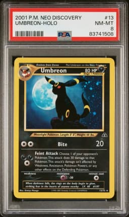 2001 #13 Umbreon-Holo PSA 8 Neo Discovery