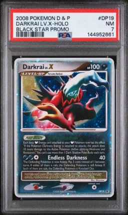 2008 #DP19 Darkrai LV.X-Holo PSA 7 Diamond & Pearl Black Star Promo