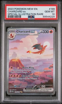 2023 #199 Charizard EX PSA 10 Mew EN-151