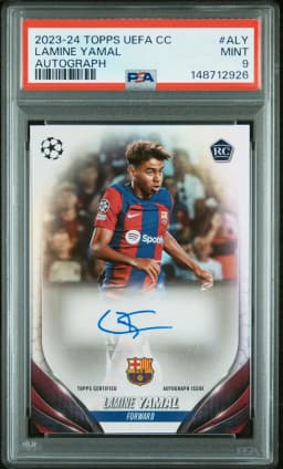 2023 #ALY Lamine Yamal PSA 9 Topps UEFA Club Competitions Autographs