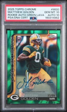 2025 #MGO Matthew Golden PSA 10 Topps Chrome Rookies Autograph