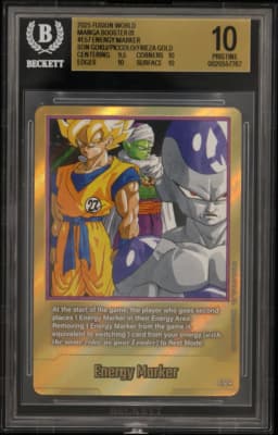 2025 #E57 Energy Marker (Son Goku/Piccolo/Frieza) GOLD BGS 10 Dragon Ball Super Card Game Fusion World Manga Booster 01
