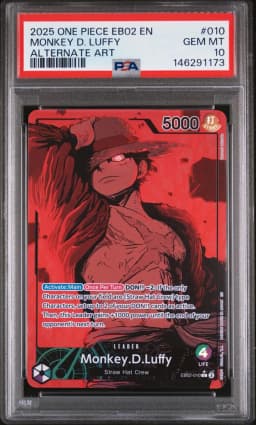 2025 #010 Monkey D. Luffy PSA 10 One Piece EB02-Extra Booster -Anime 25th Collection-