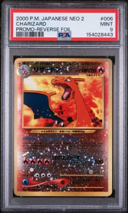 2000 #006 Charizard PSA 9 Japanese Neo 2 Promo