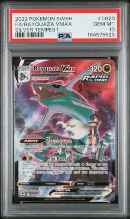 2022 #TG20 Full Art/Rayquaza Vmax PSA 10 Sword & Shield Silver Tempest