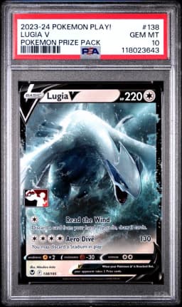 2023 #138 Lugia V PSA 10 Play! Pokemon Prize Pack