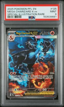2025 #125 Mega Charizard X EX PSA 9 Pfl EN-Phantasmal Flames
