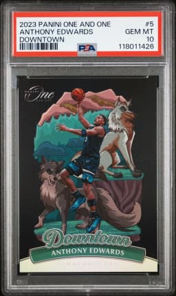 2023 #5 Anthony Edwards PSA 10 Panini One and One Downtown