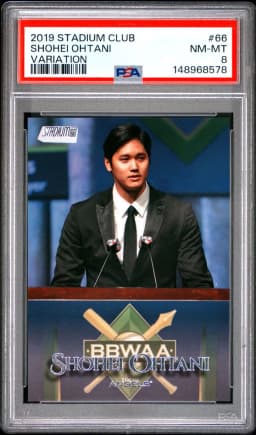 2019 #66 Shohei Ohtani PSA 8 Stadium Club